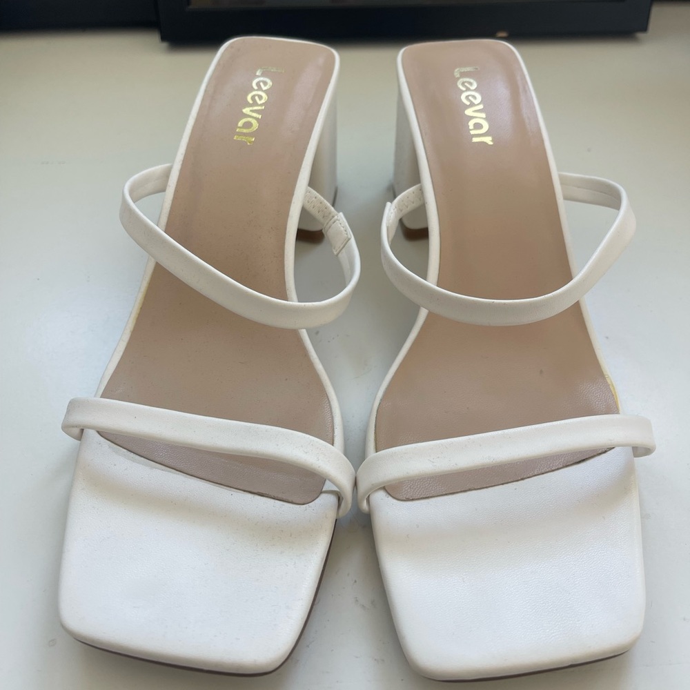 White Strappy Heels for Women